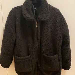 Zaful Fluffy Zip Up Winter Teddy Jacket